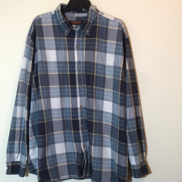 Ridgecut Toughwear Other - Ridgecut Toughwear Blue/Gray Flannel Shirt SZ 2XL